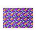 Seta Zakian Floral blue pattern Welcome Mat