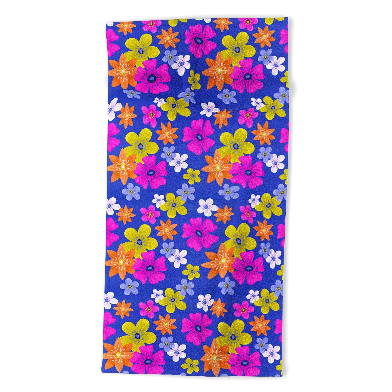 Seta Zakian Floral blue pattern Beach Towel