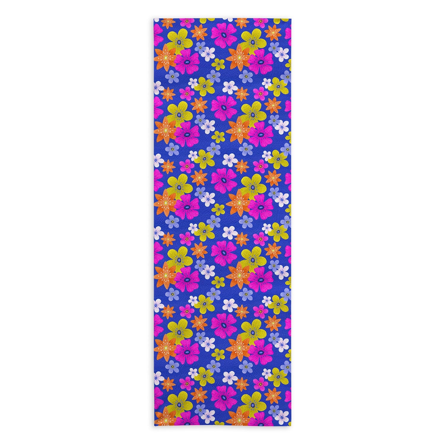 Seta Zakian Floral blue pattern Yoga Towel