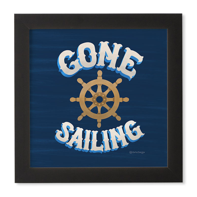 Seta Zakian Gone Sailing Framed Wall Art