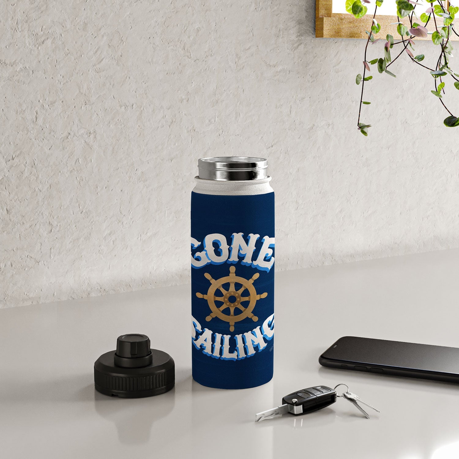 Seta Zakian Gone Sailing Water Bottle