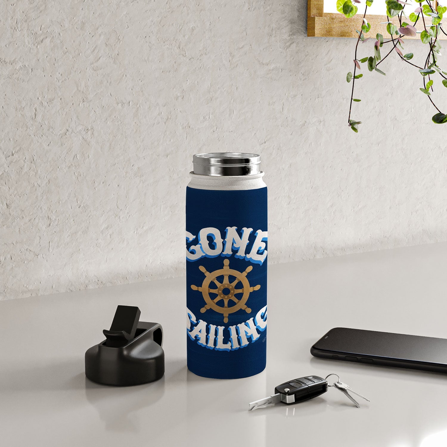 Seta Zakian Gone Sailing Water Bottle