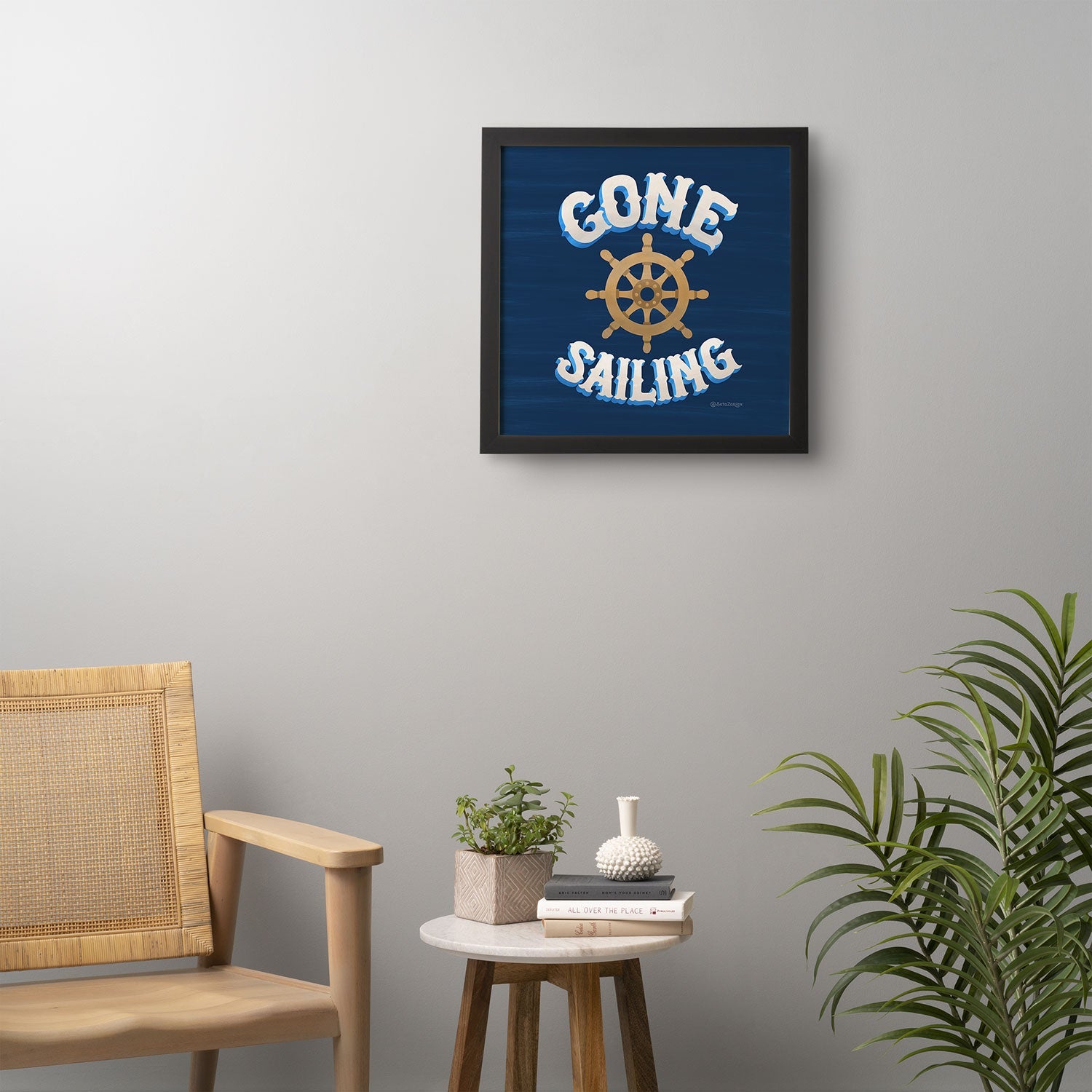Seta Zakian Gone Sailing Framed Wall Art