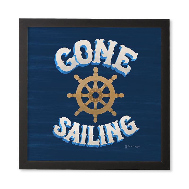 Seta Zakian Gone Sailing Framed Wall Art