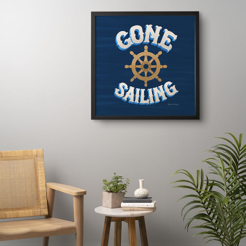 Seta Zakian Gone Sailing Framed Wall Art
