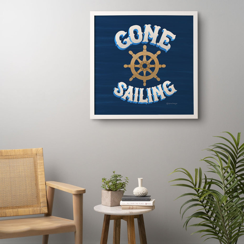 Seta Zakian Gone Sailing Framed Wall Art