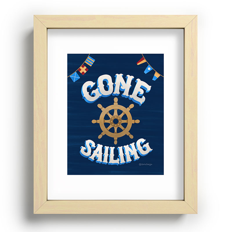 Seta Zakian Gone Sailing Recessed Framing Rectangle