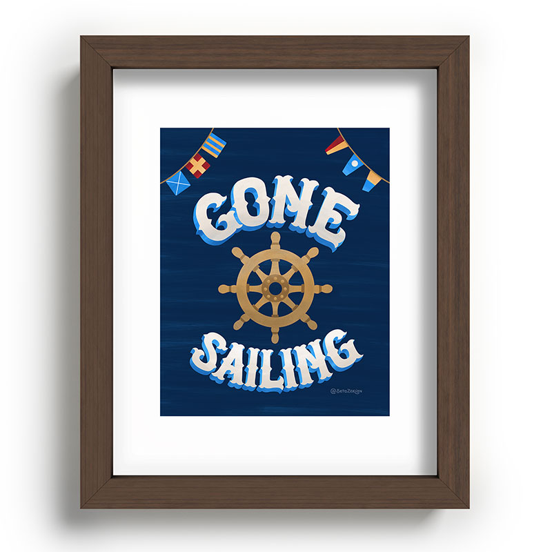 Seta Zakian Gone Sailing Recessed Framing Rectangle