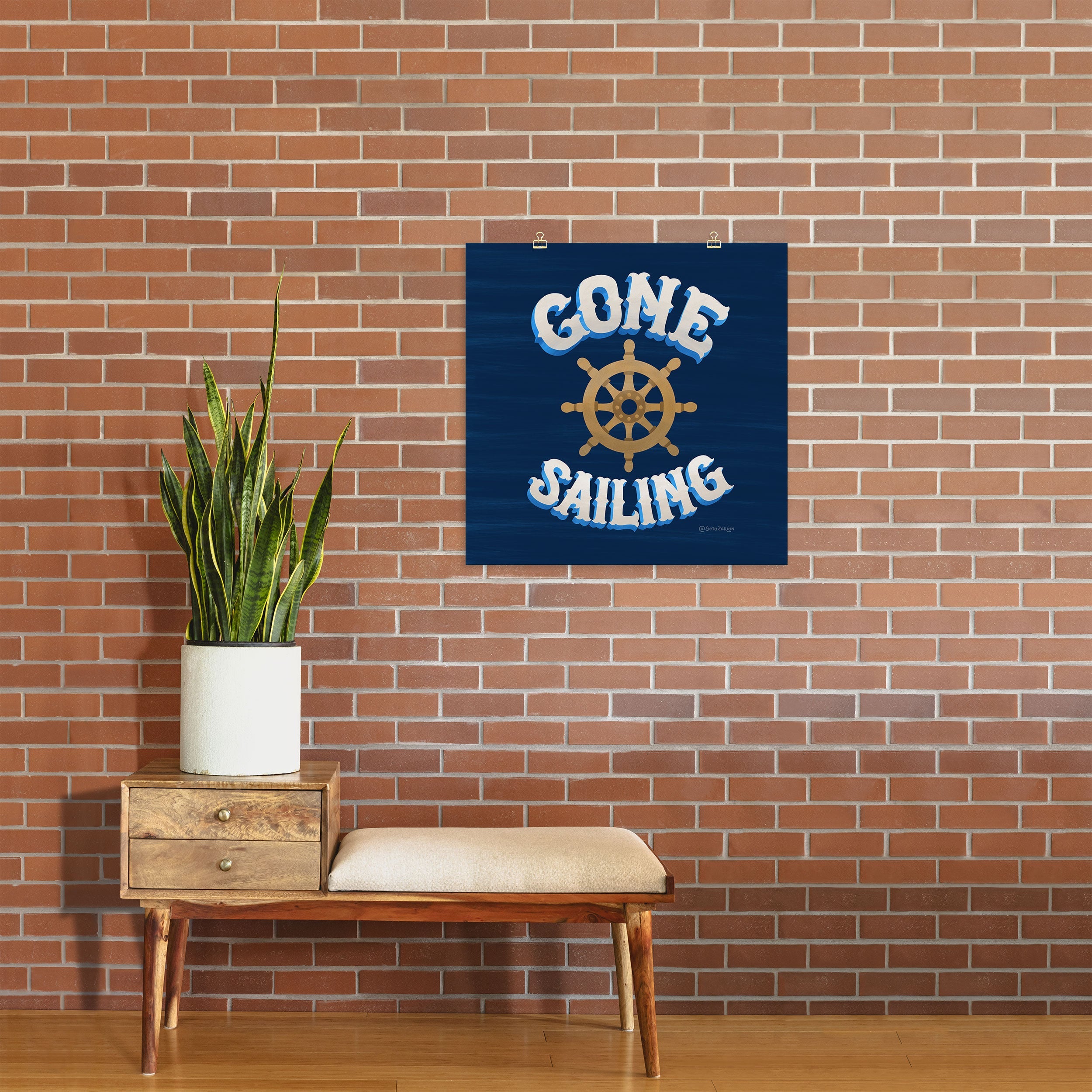 Seta Zakian Gone Sailing Art Print
