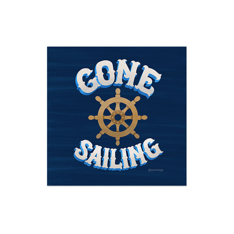 Seta Zakian Gone Sailing Art Print