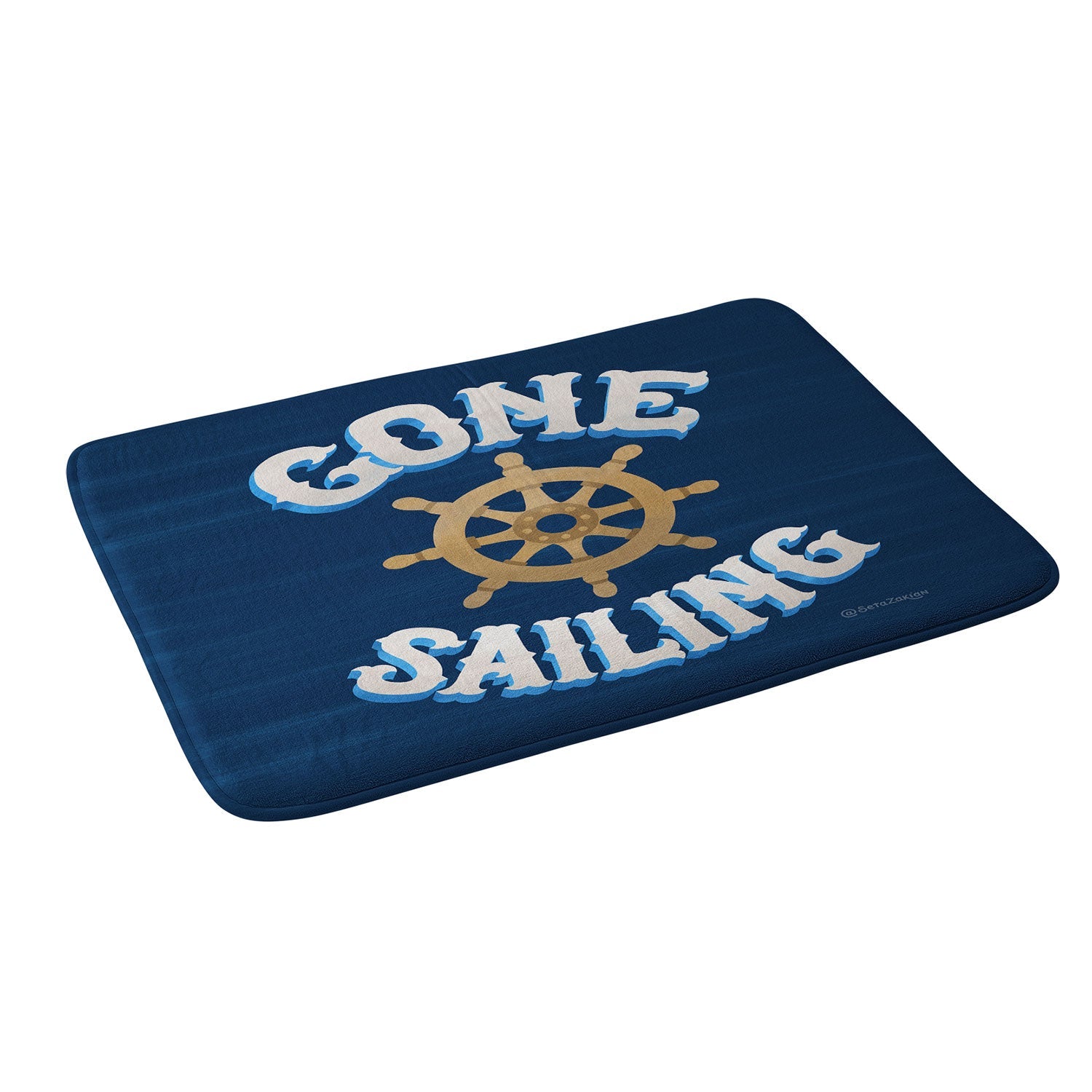 Seta Zakian Gone Sailing Memory Foam Bath Mat