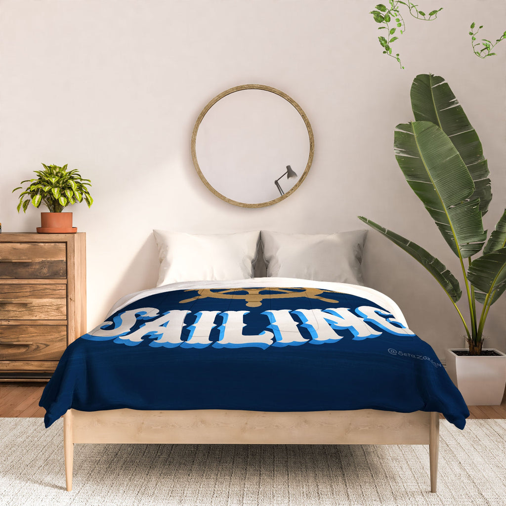 Seta Zakian Gone Sailing Comforter