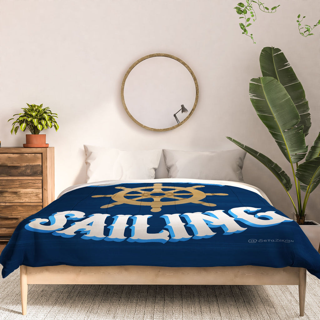 Seta Zakian Gone Sailing Comforter
