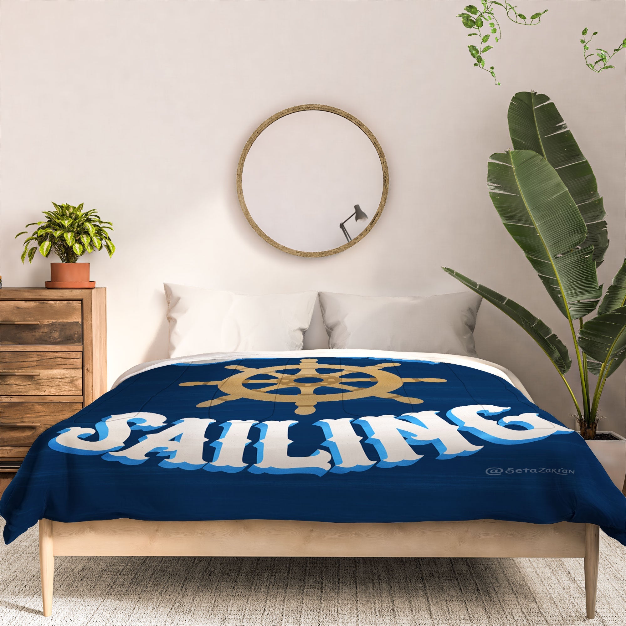 Seta Zakian Gone Sailing Comforter