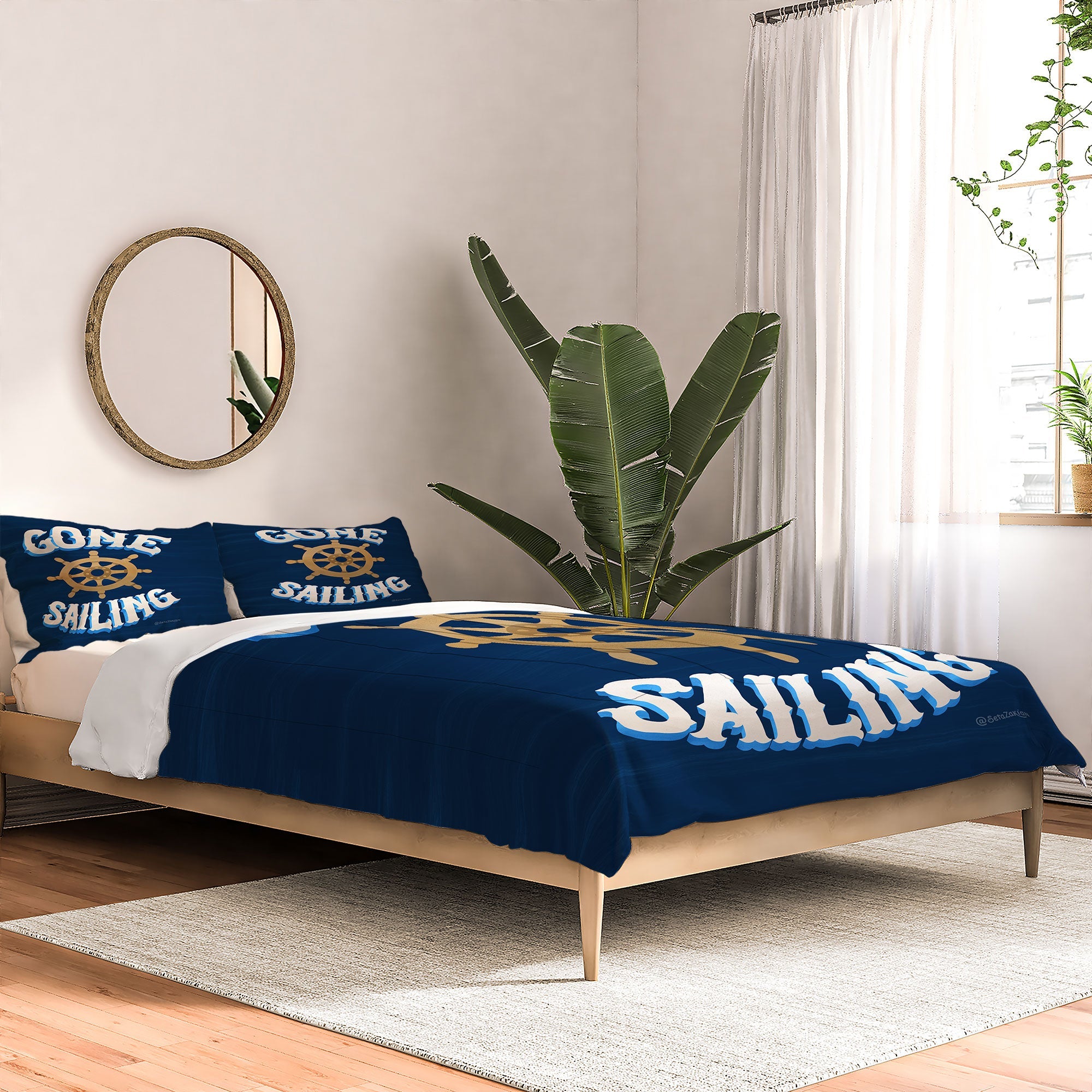 Seta Zakian Gone Sailing Comforter