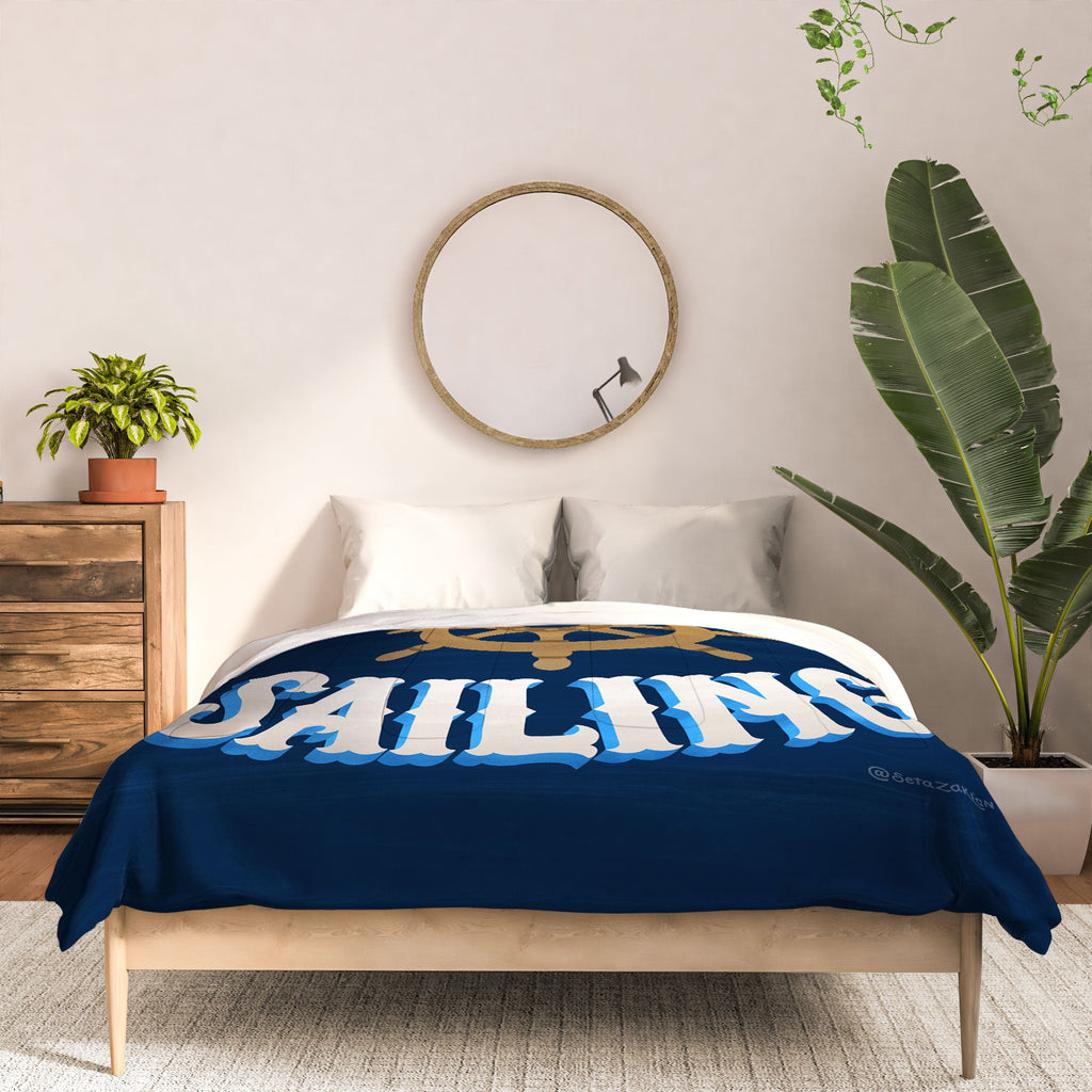 Seta Zakian Gone Sailing Comforter