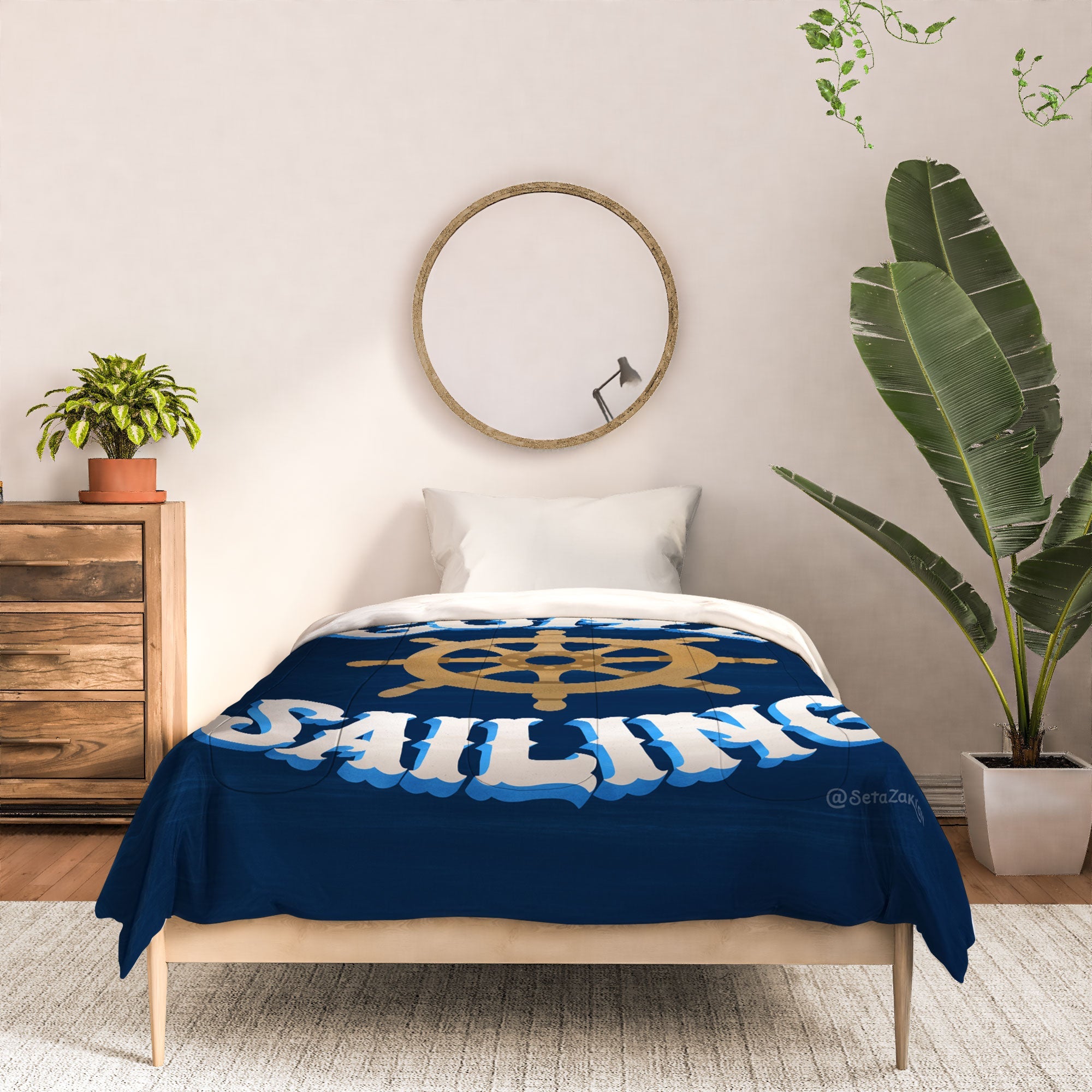 Seta Zakian Gone Sailing Comforter