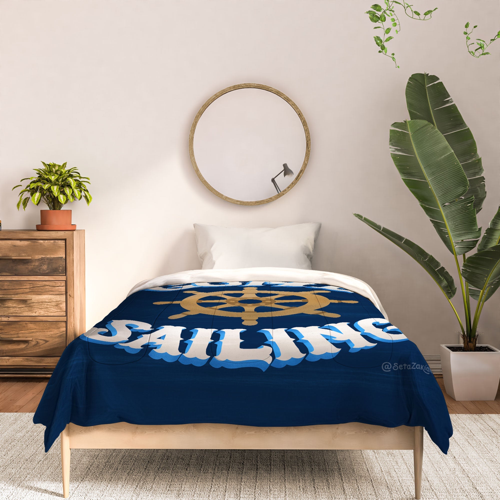 Seta Zakian Gone Sailing Comforter