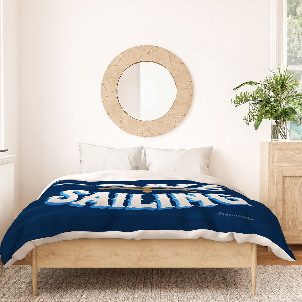 Seta Zakian Gone Sailing Duvet Cover