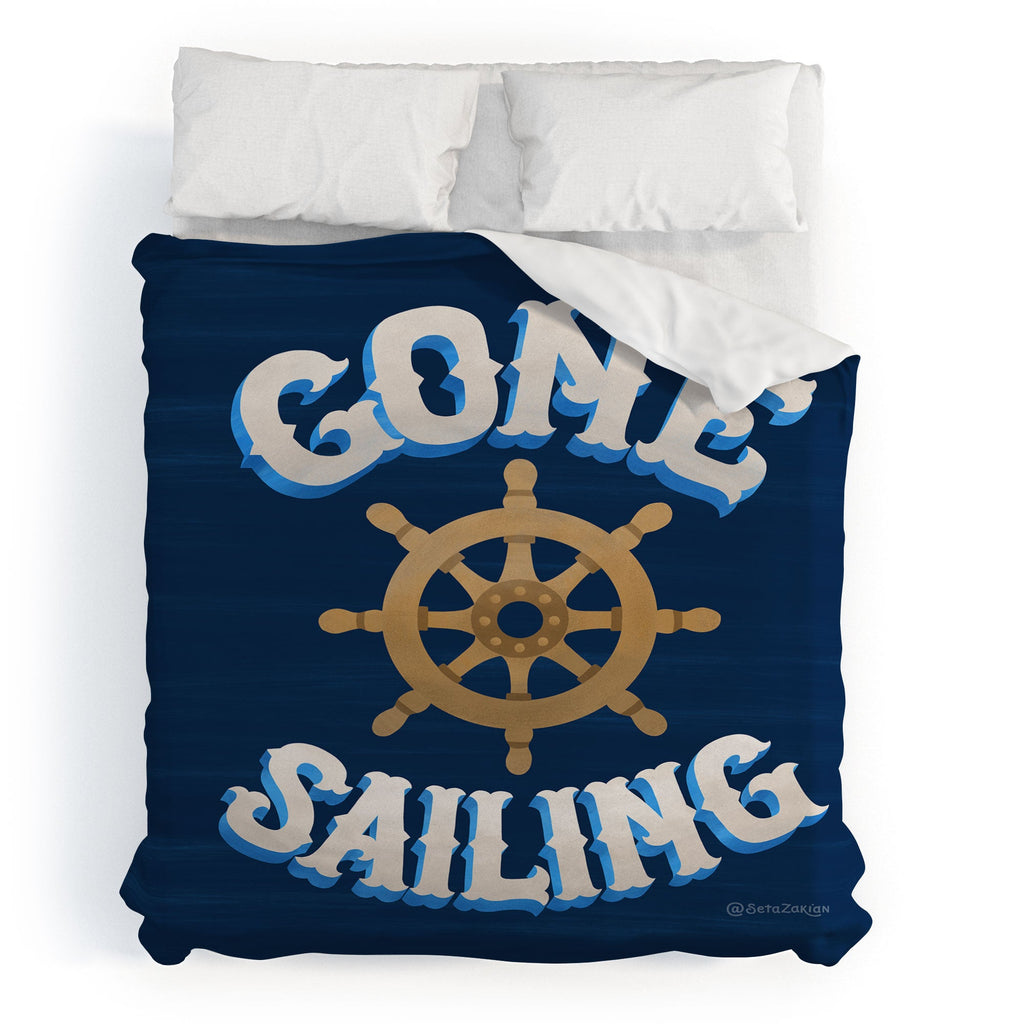 Seta Zakian Gone Sailing Duvet Cover