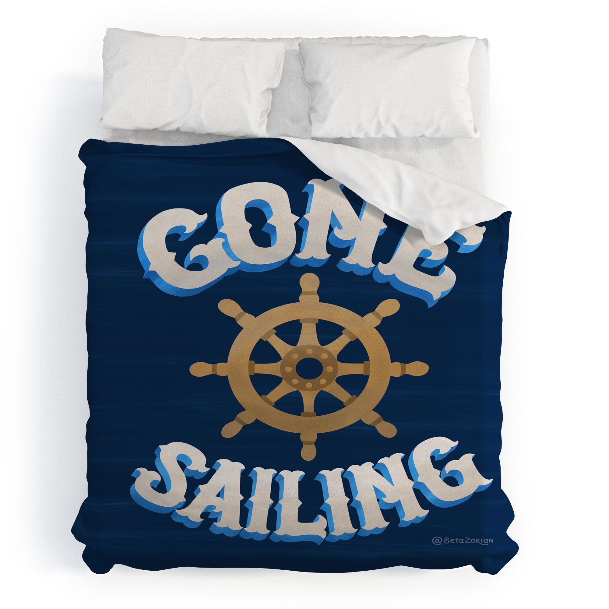 Seta Zakian Gone Sailing Duvet Cover