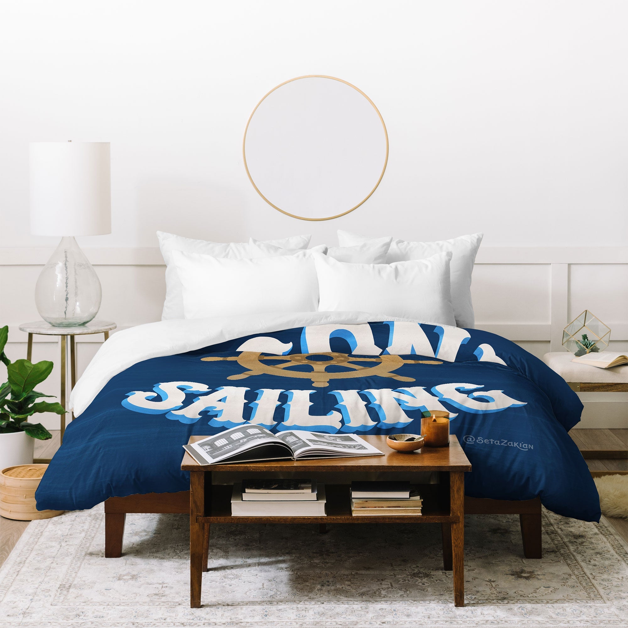 Seta Zakian Gone Sailing Duvet Cover