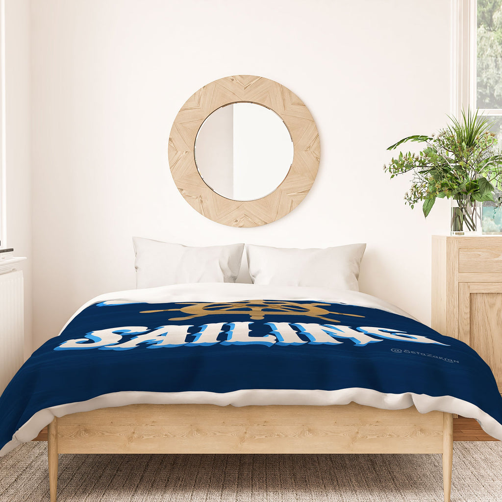 Seta Zakian Gone Sailing Duvet Cover
