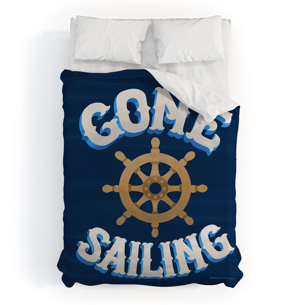 Seta Zakian Gone Sailing Duvet Cover