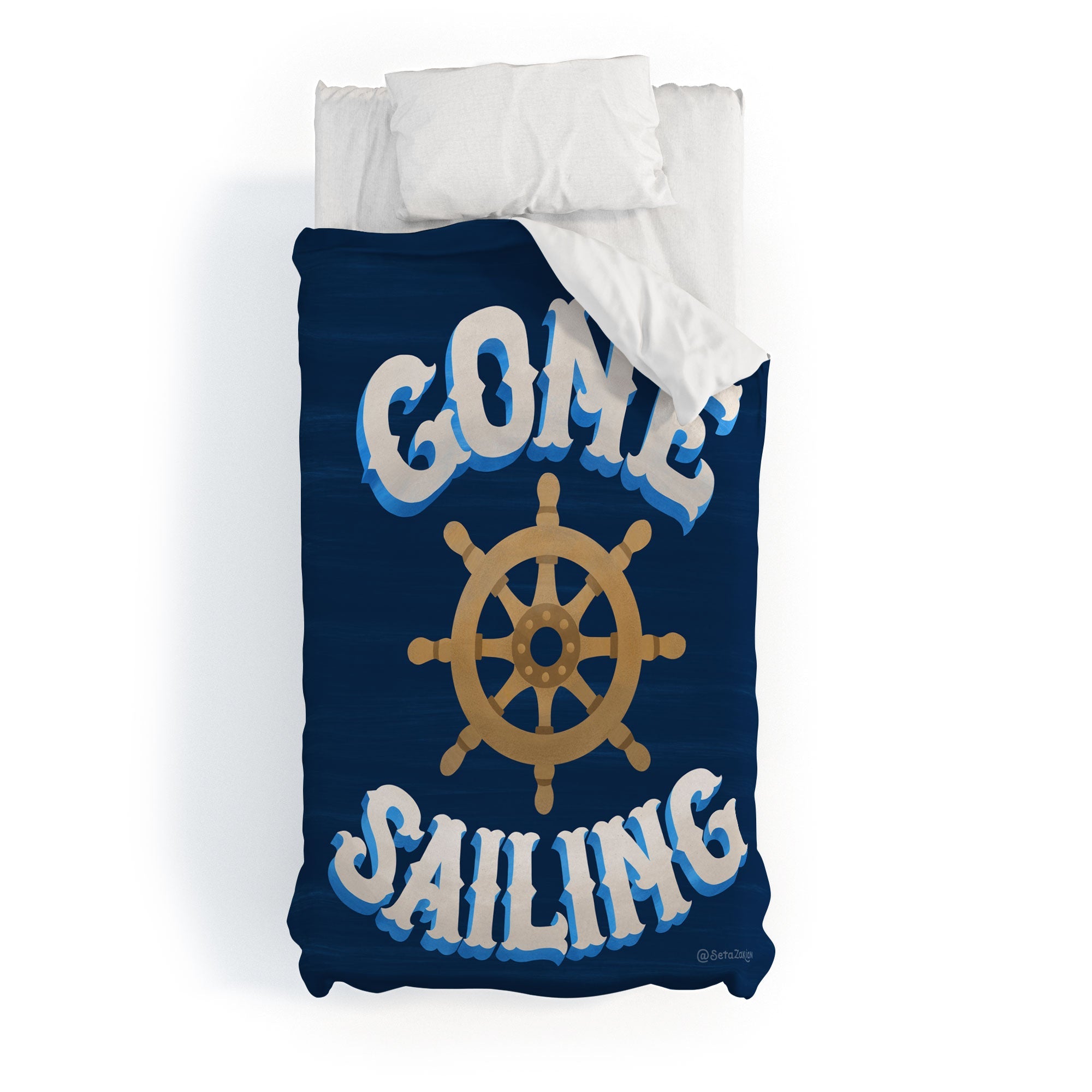 Seta Zakian Gone Sailing Duvet Cover