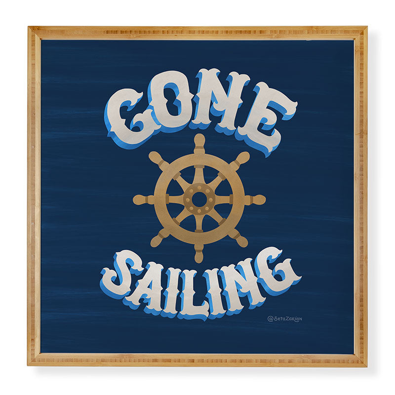 Seta Zakian Gone Sailing Framed Wall Art