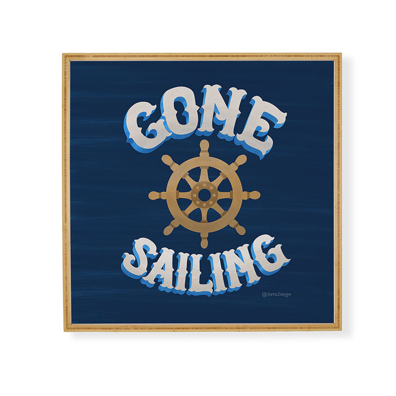 Seta Zakian Gone Sailing Framed Wall Art