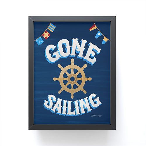 Seta Zakian Gone Sailing Framed Mini Art Print