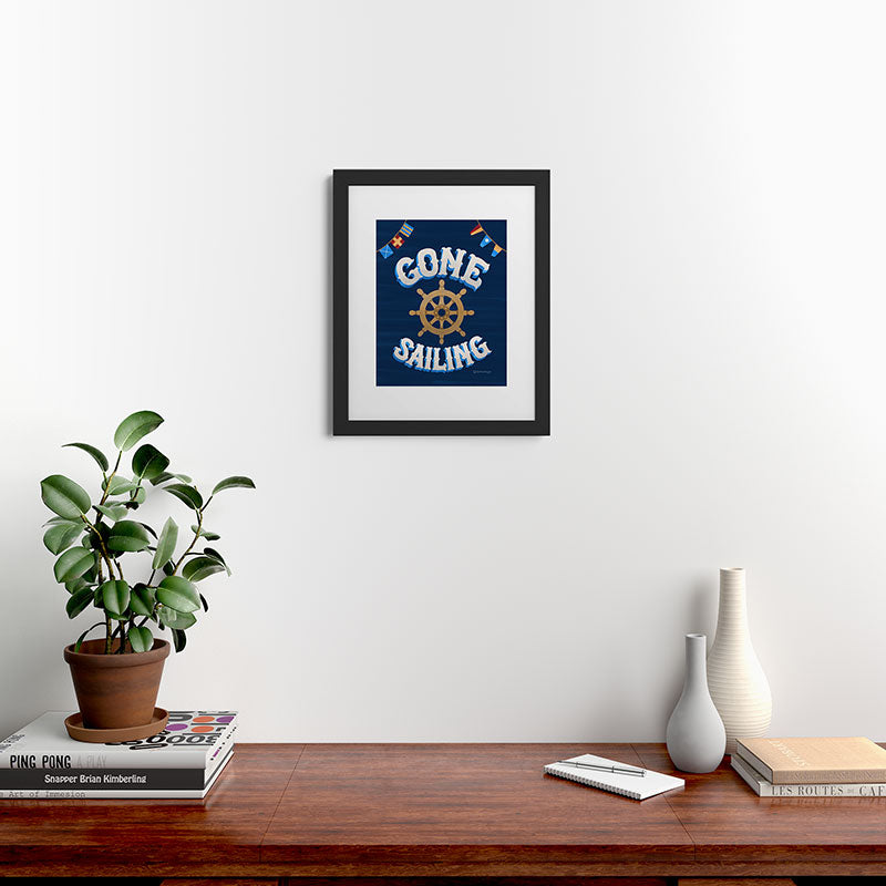 Seta Zakian Gone Sailing Framed Art Print
