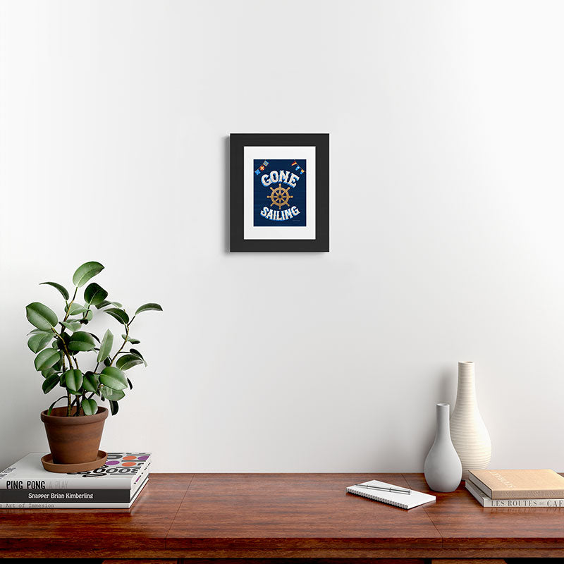 Seta Zakian Gone Sailing Framed Art Print