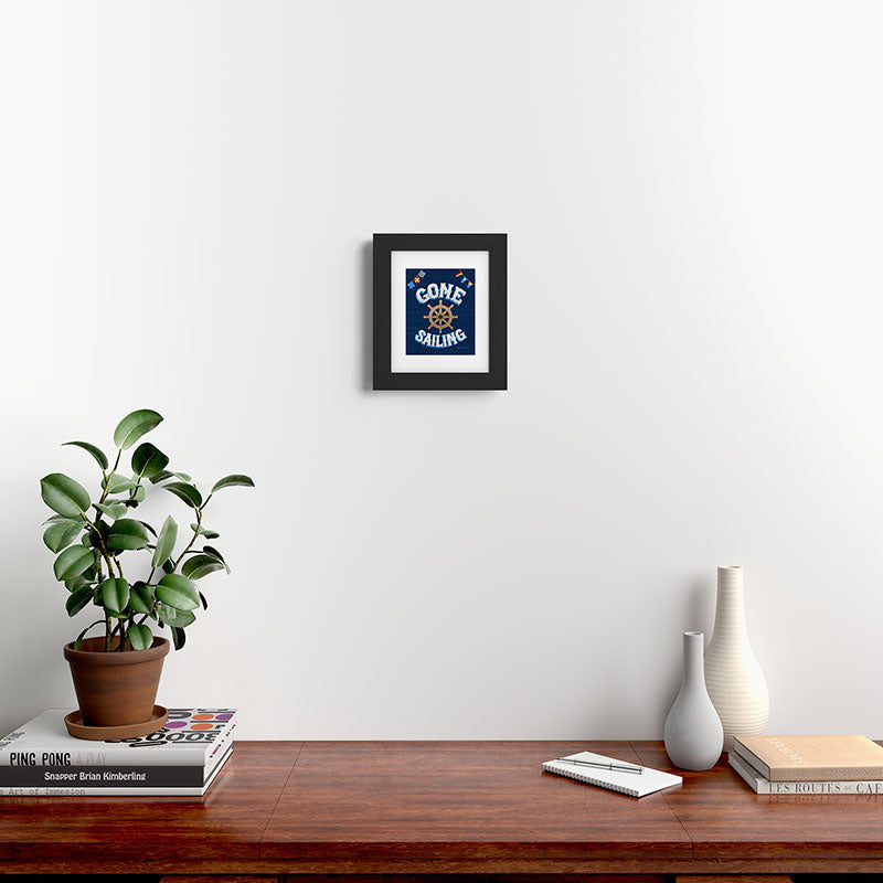 Seta Zakian Gone Sailing Framed Art Print