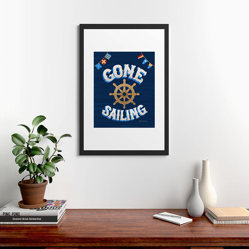 Seta Zakian Gone Sailing Framed Art Print