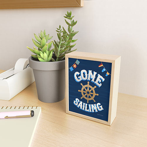 Seta Zakian Gone Sailing Framed Mini Art Print