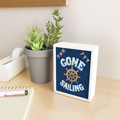 Seta Zakian Gone Sailing Framed Mini Art Print