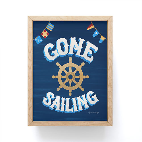 Seta Zakian Gone Sailing Framed Mini Art Print