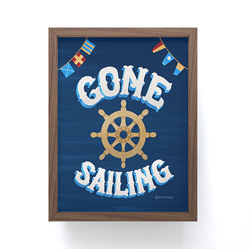 Seta Zakian Gone Sailing Framed Mini Art Print