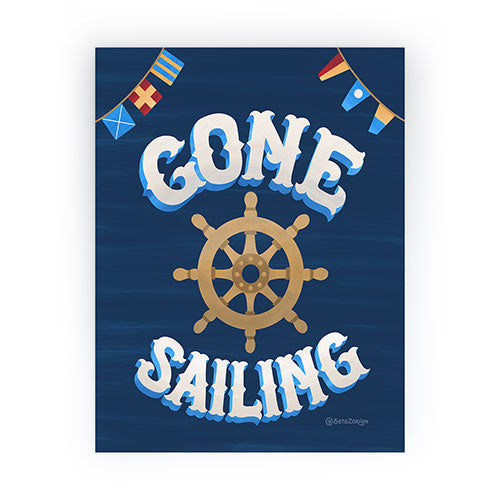 Seta Zakian Gone Sailing Mini Art Print
