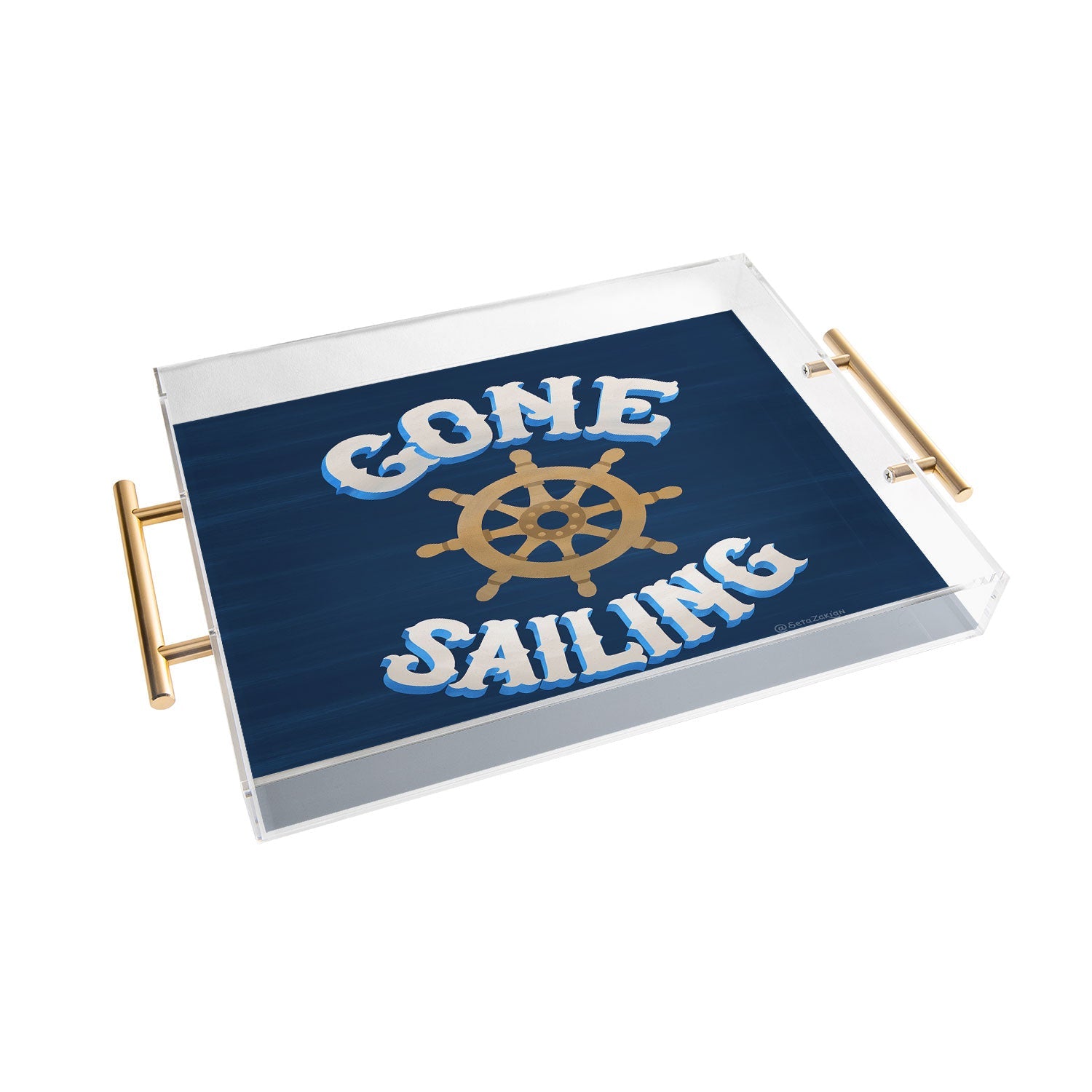 Seta Zakian Gone Sailing Acrylic Tray