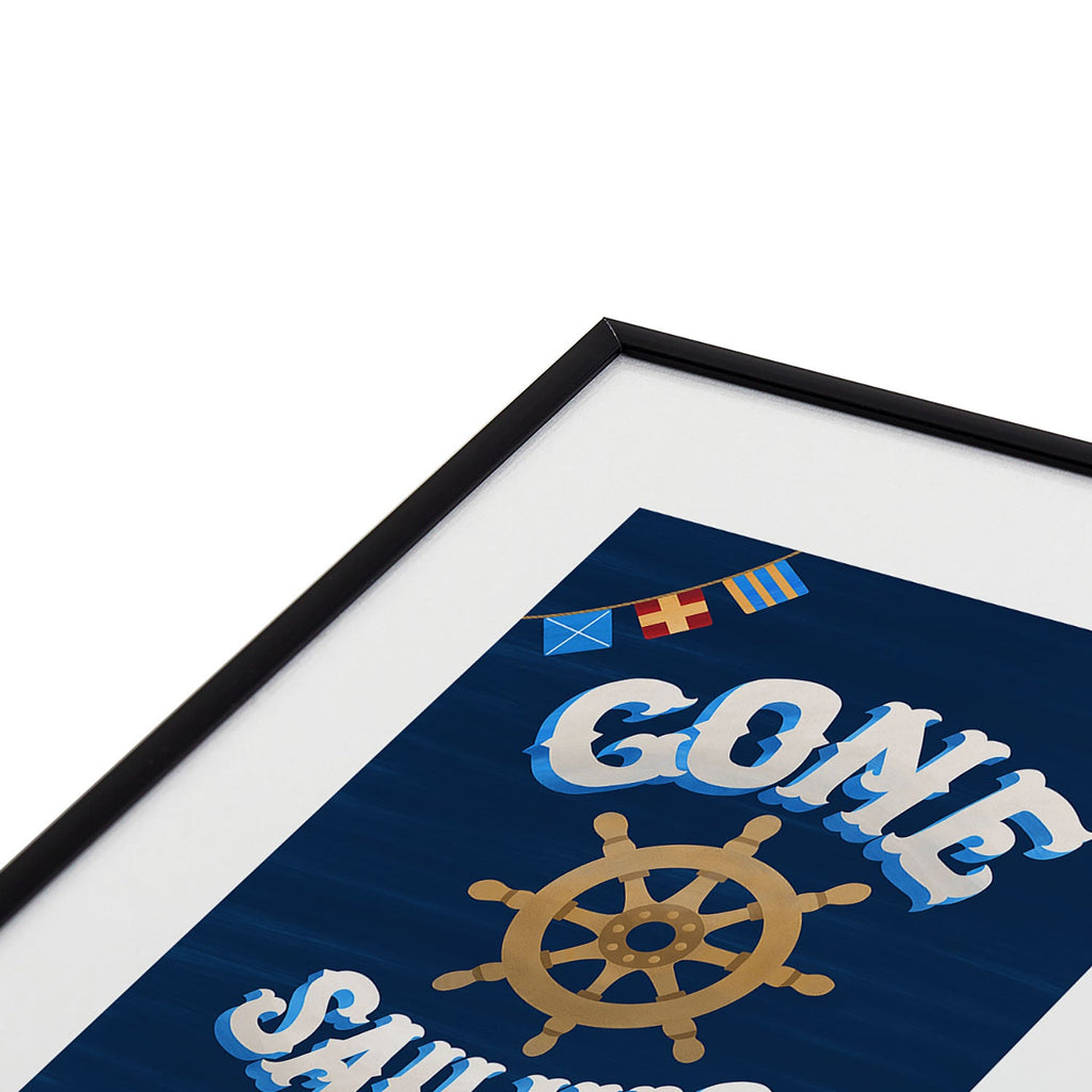 Seta Zakian Gone Sailing Metal Framed Art Print