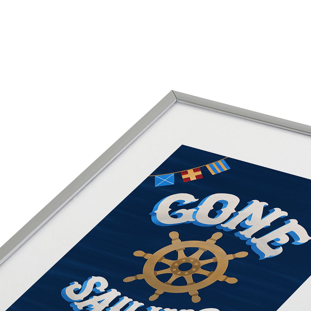 Seta Zakian Gone Sailing Metal Framed Art Print