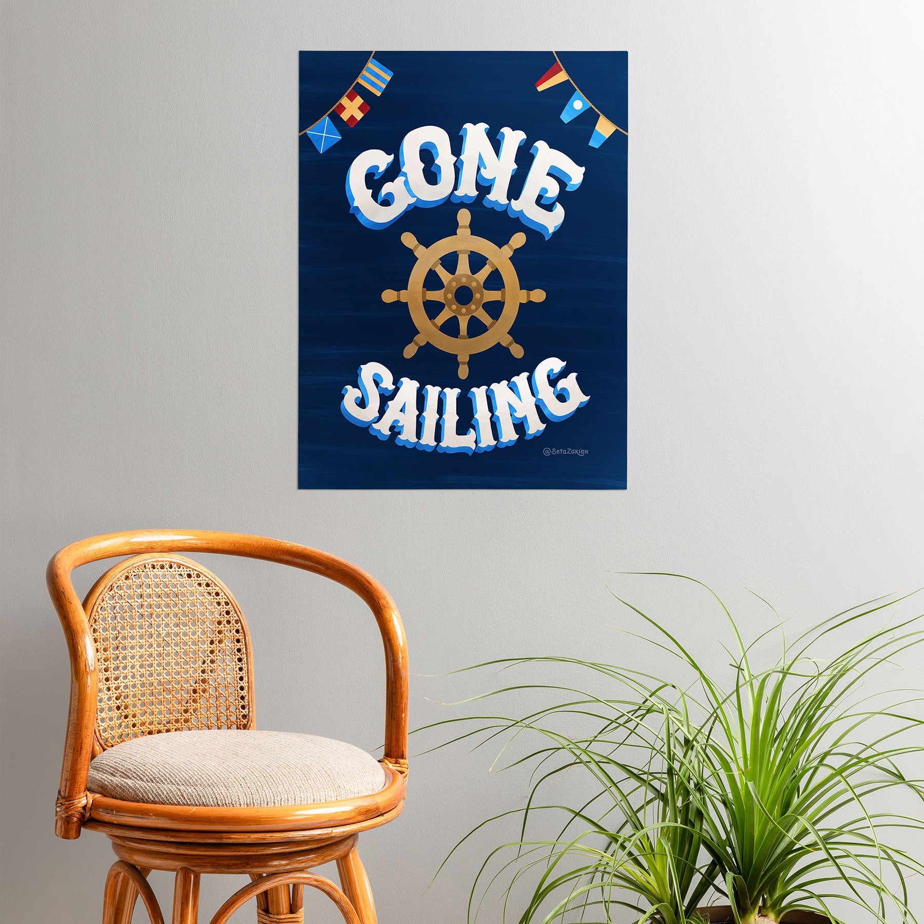 Seta Zakian Gone Sailing Poster