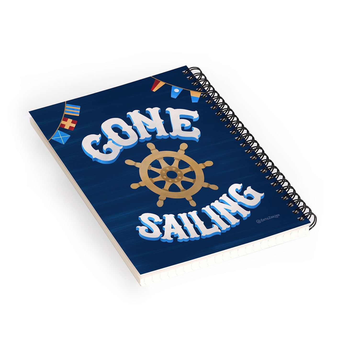 Seta Zakian Gone Sailing Spiral Notebook