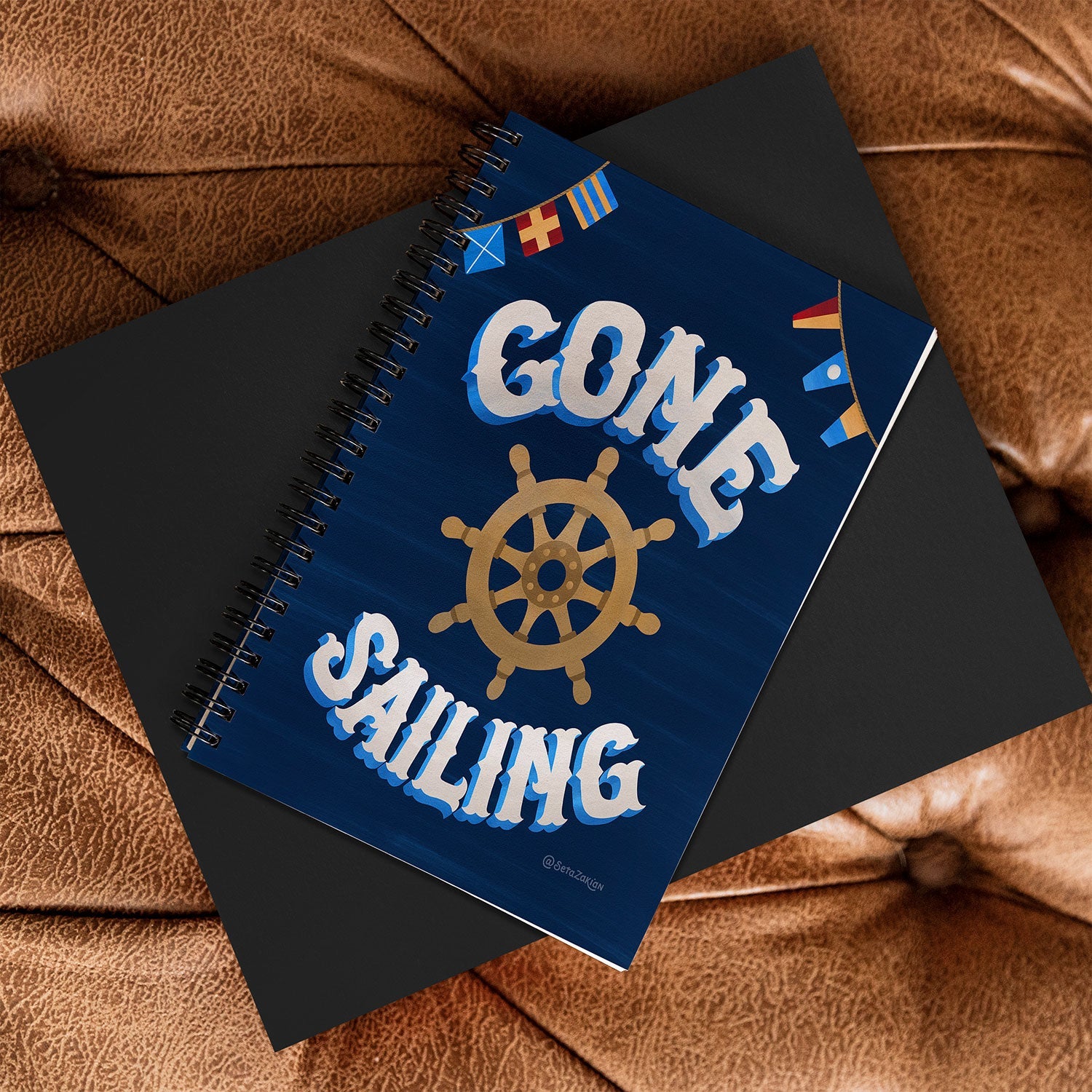 Seta Zakian Gone Sailing Spiral Notebook