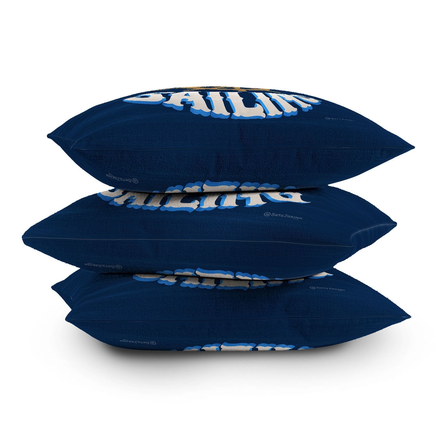 Seta Zakian Gone Sailing Outdoor Throw Pillow