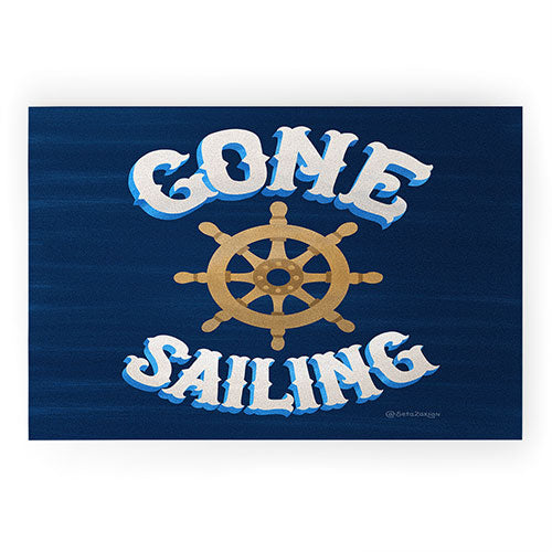 Seta Zakian Gone Sailing Welcome Mat