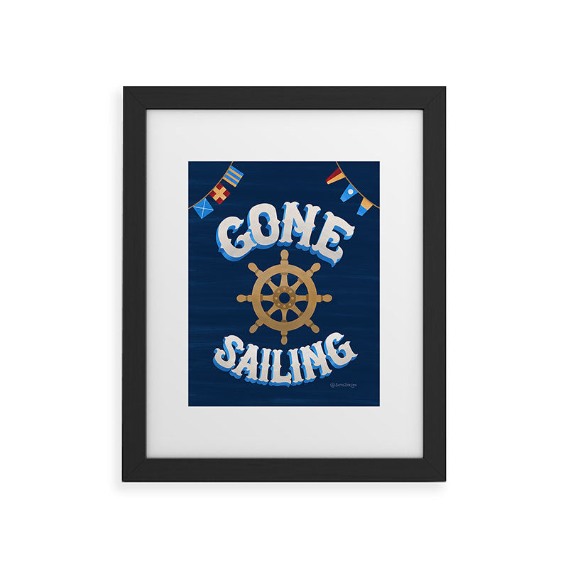 Seta Zakian Gone Sailing Framed Art Print